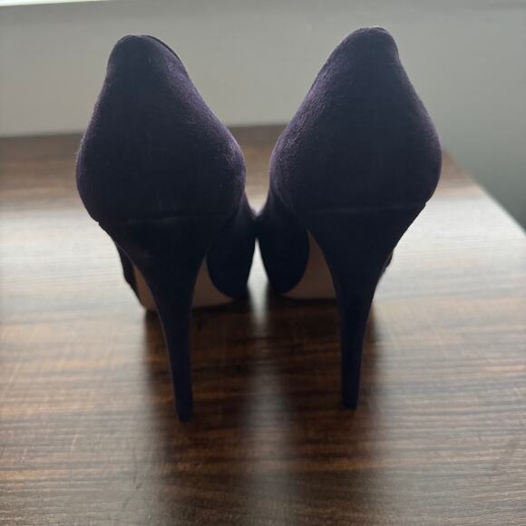 EUC Prada Milano Suede Platform Pumps in Violet Purple - Picture 7 of 14